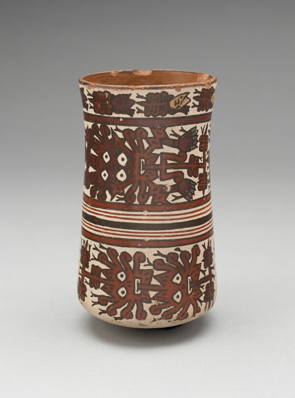 Beaker Depicting Costumed Ritual Performers